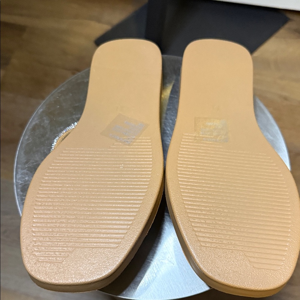 Madden Girl Tan Sandals with Rhinestone Straps - Picture 6 of 13